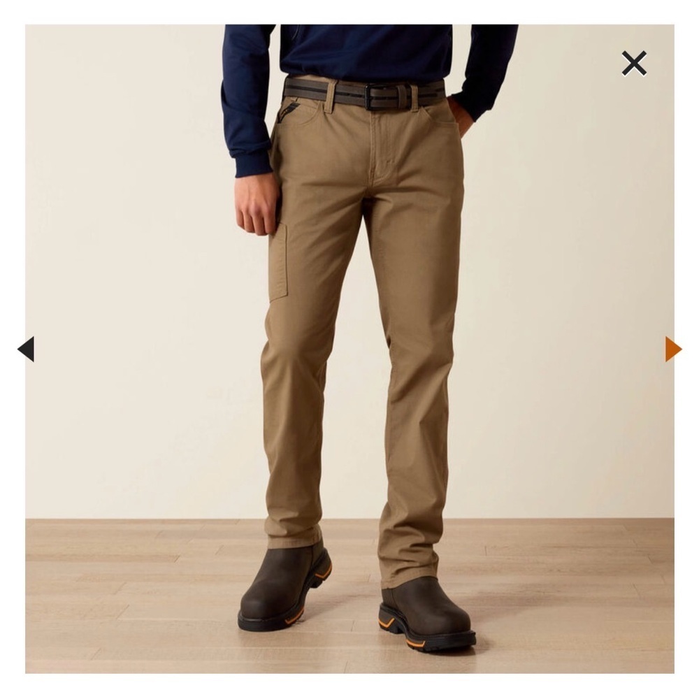 Ariat Rebar M4 Low Rise DuraStretch Made Tough Stackable Straight Leg Pant,38/30